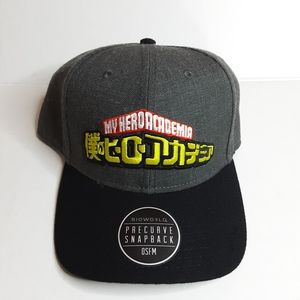 BIOWORLD MY HERO ACADEMIA PRE CURVED SNAPBACK HAT NEW